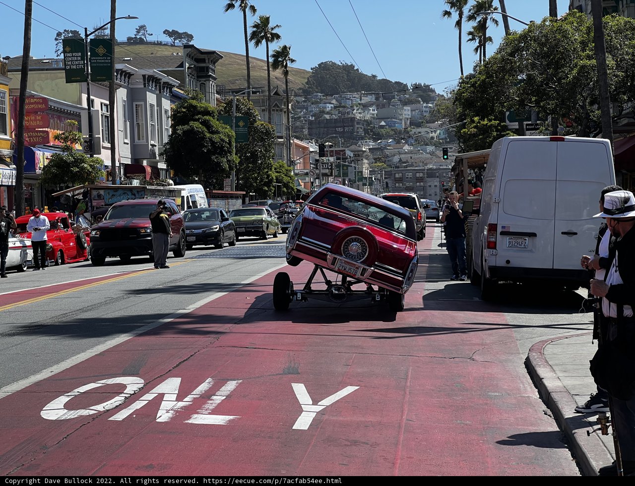 Red Car on Only Y Street