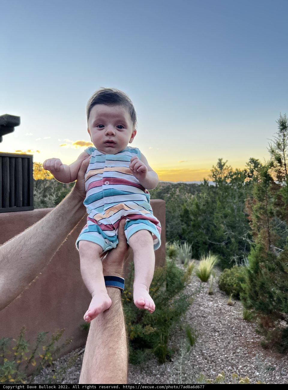 Sunset Daddy and Baby