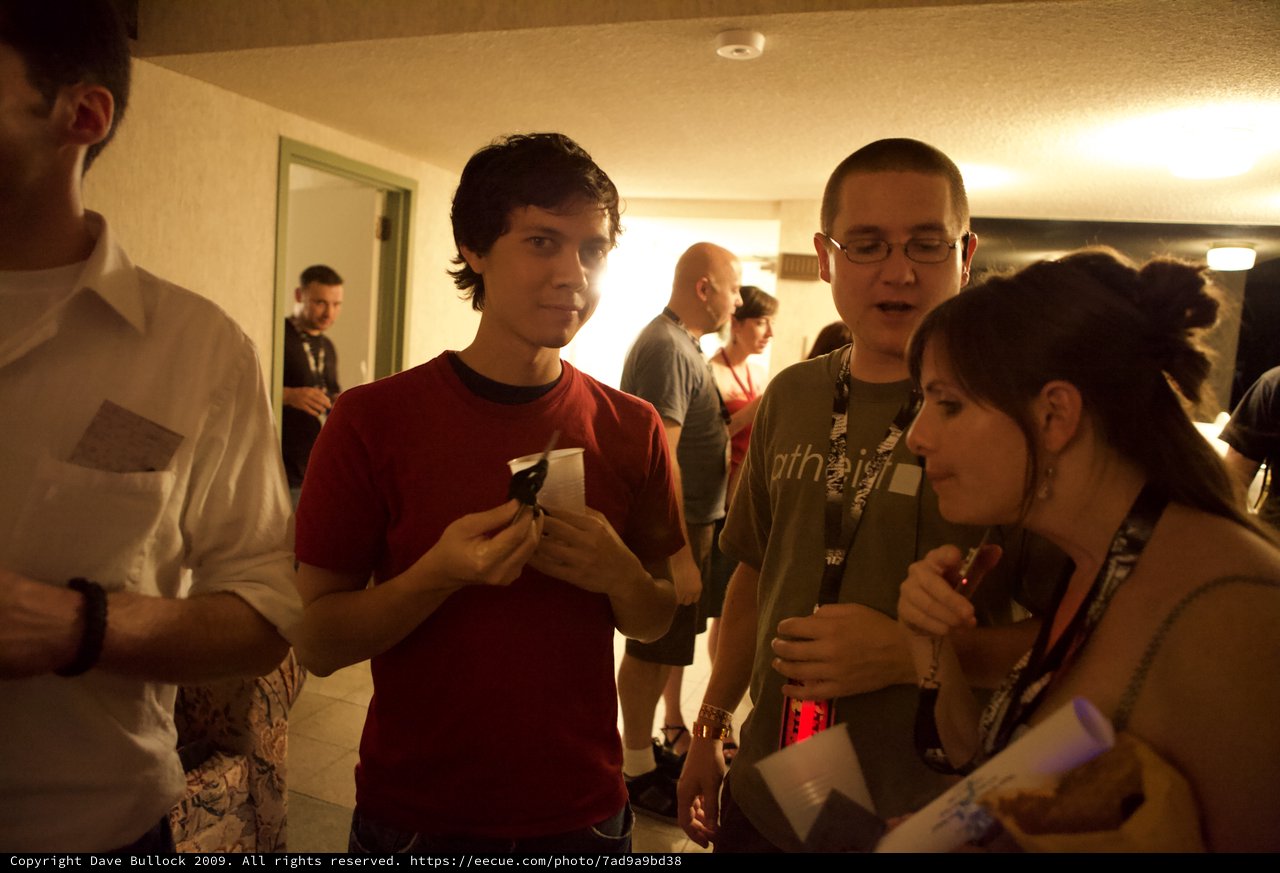 Attendees Mingle in Hallway at DEF CON 17