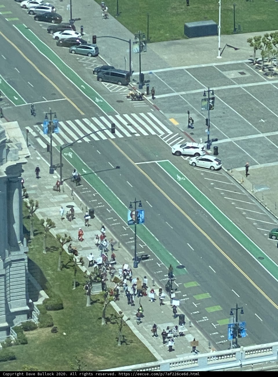 Bird's Eye View of City Street in San Francisco