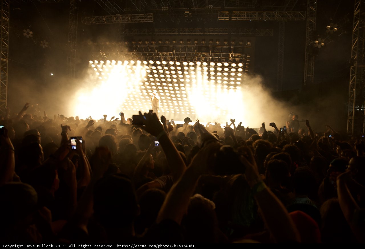 Kanye West Crowd Arms Stage