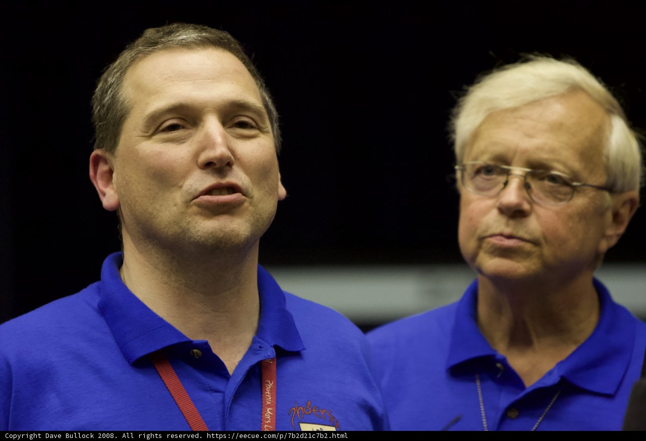 Two Men in Blue Shirts and Glasses