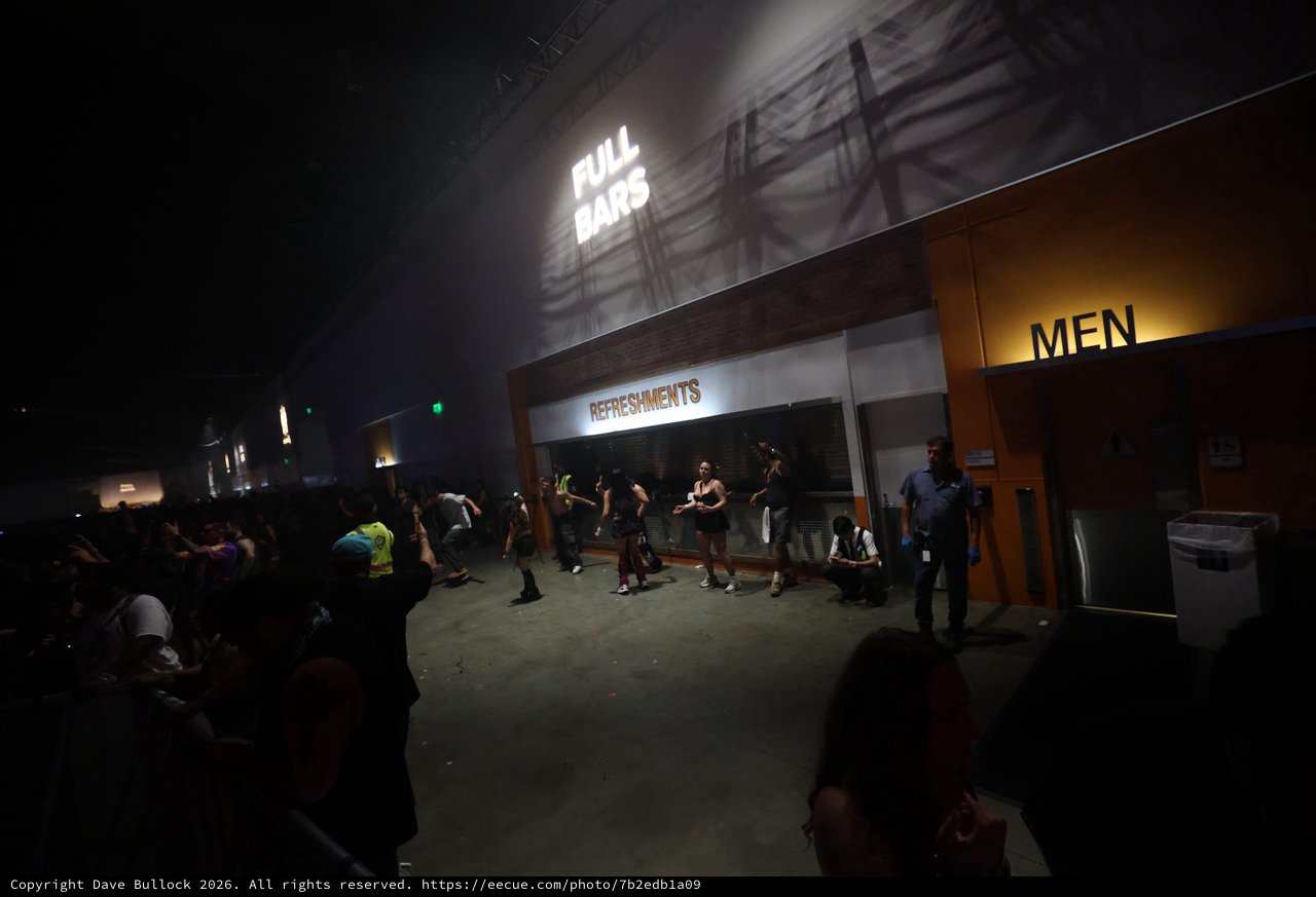 Wobbleland 2026 Crowd Gathers Near Refreshments Bar