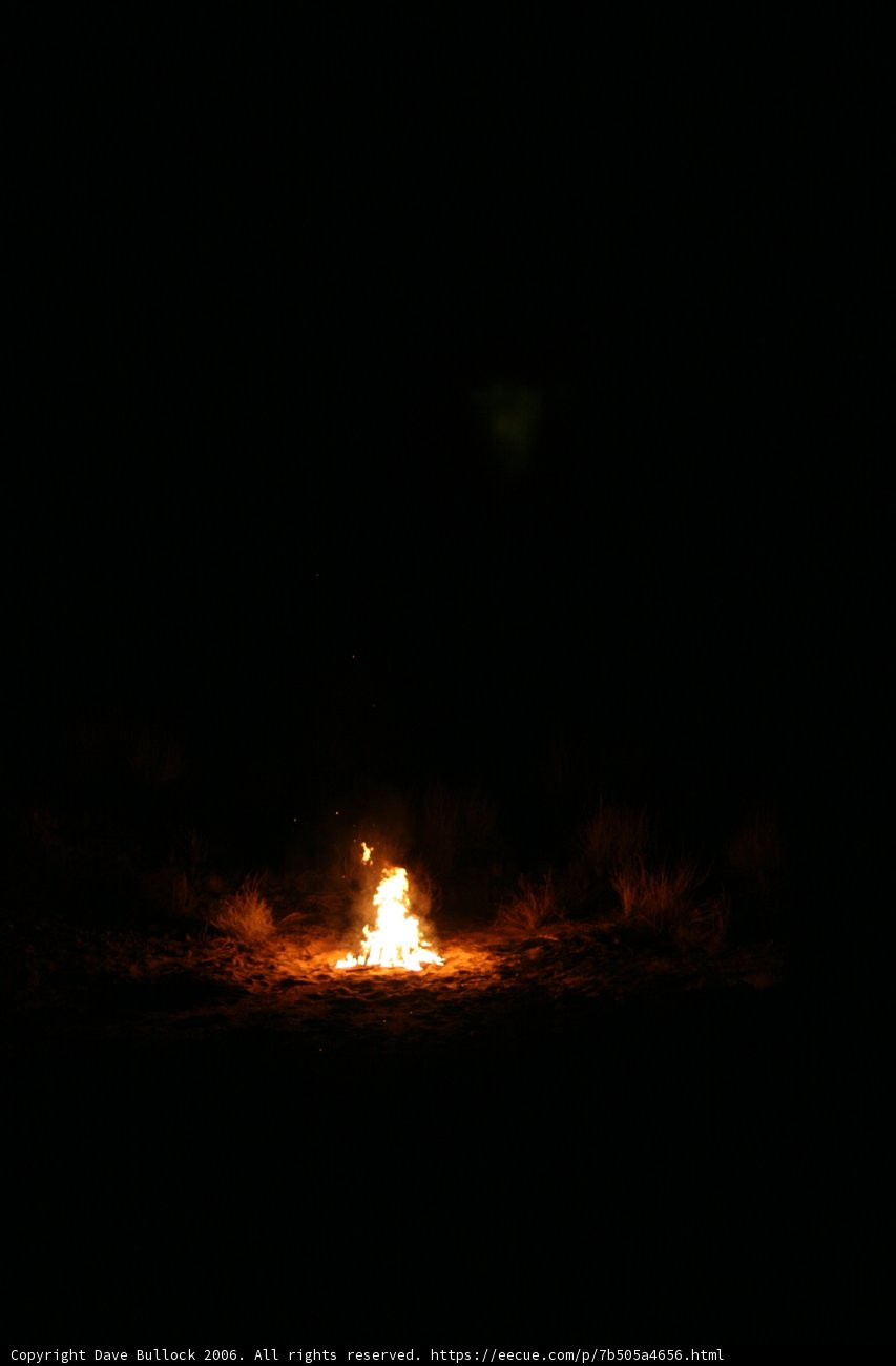 Flames Roaring in the Night Sky