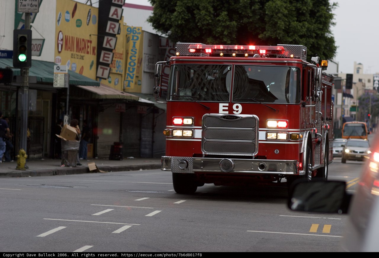 Firetruck leading the way