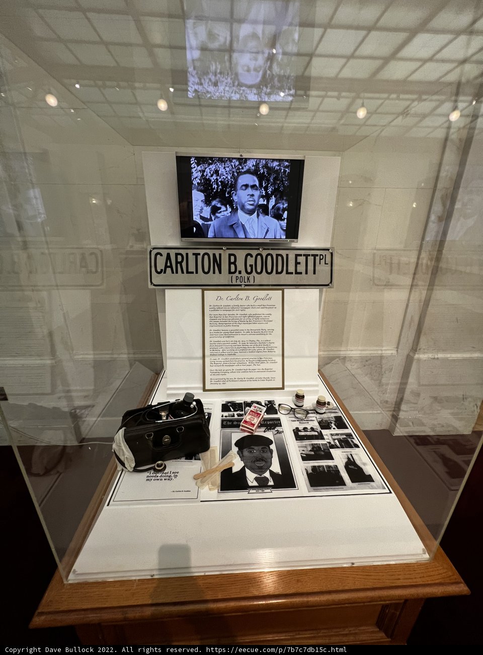 An Array of Items on Display at San Francisco City Hall Museum Exhibit