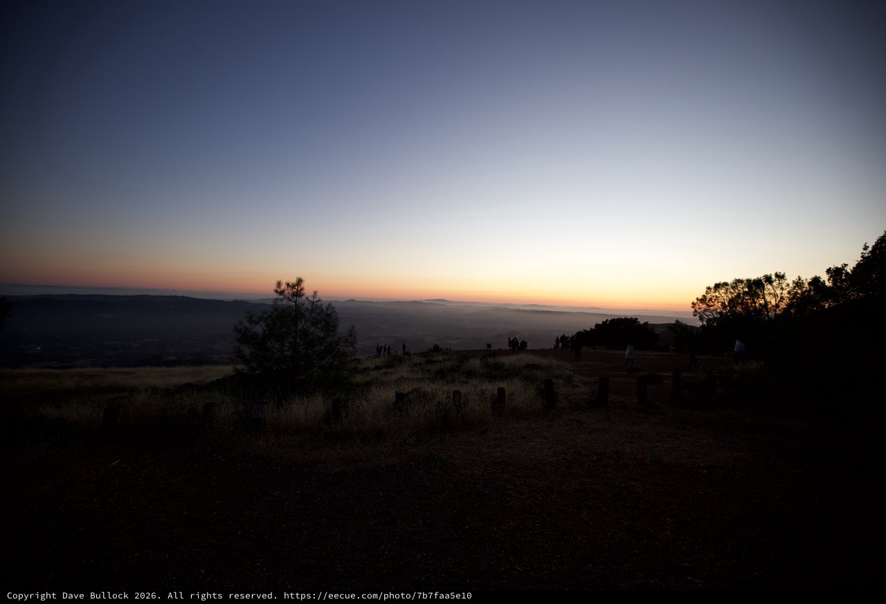 Golden Hour Fades Over Mount Diablo's Vast Valley