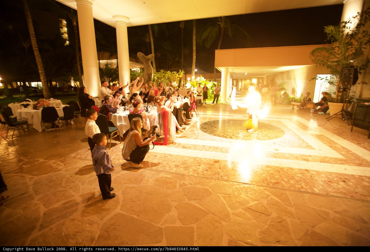 Hawaiian Wedding Ceremony by the Fire
