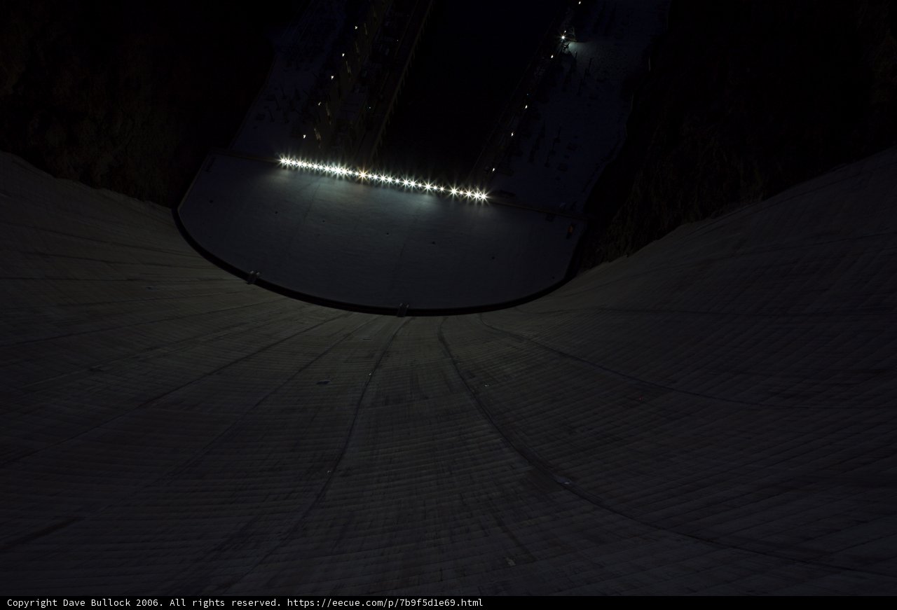 Night skiing under the lights
