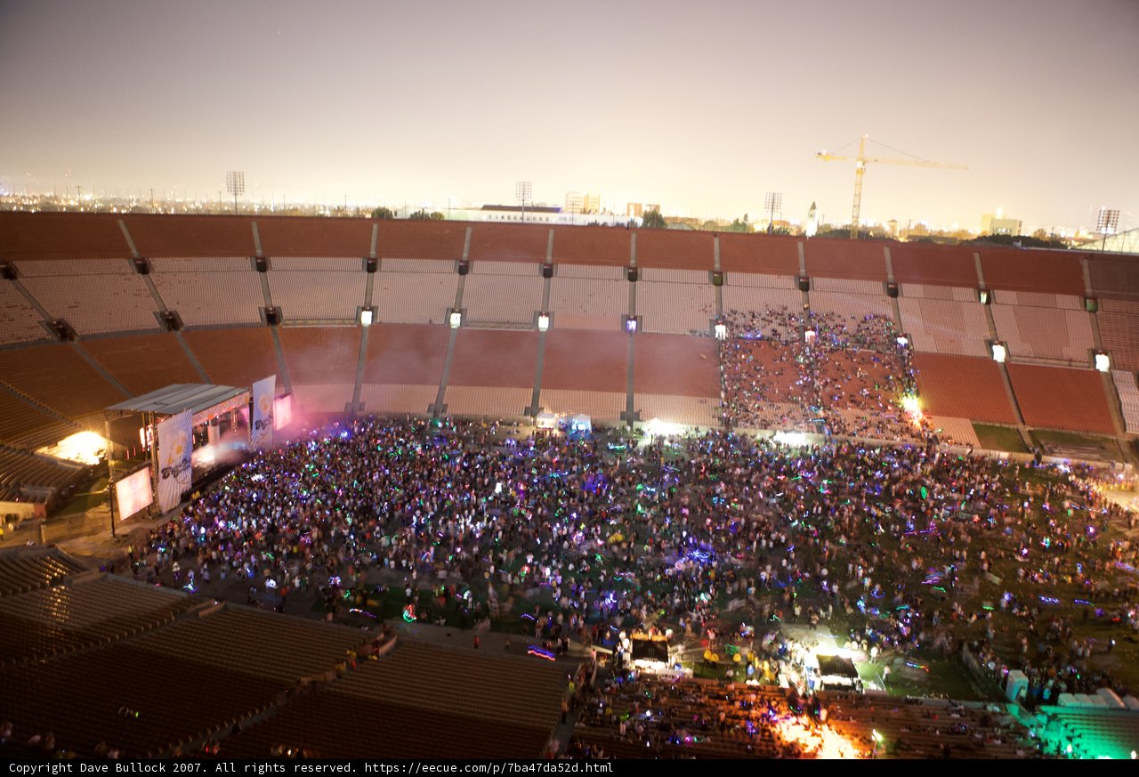 Nighttime Crowd at Stadium