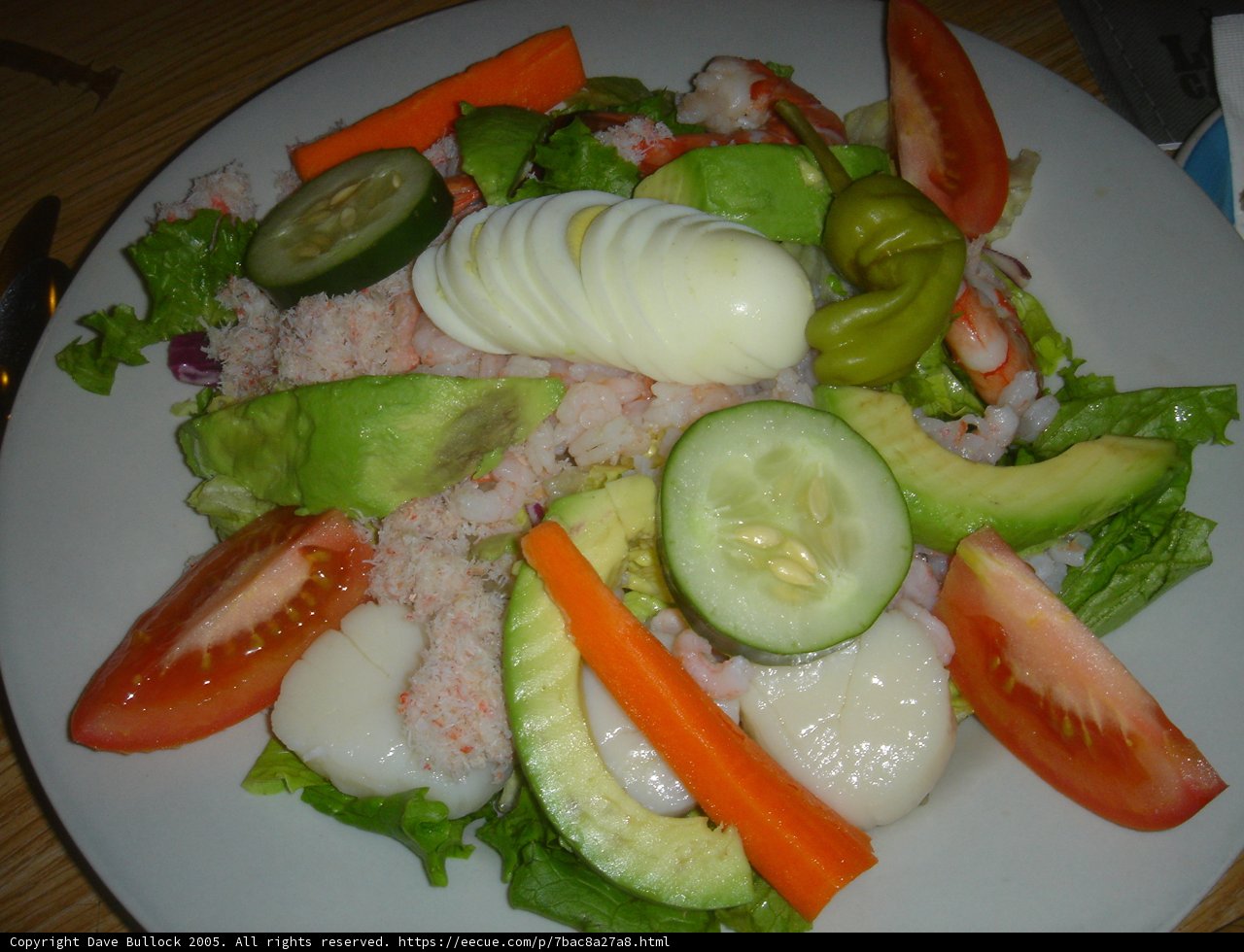 A Delicious and Nutritious Plate of Salad and Shrimp