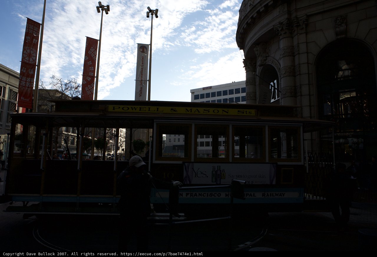 Riding the Cable Car in the City
