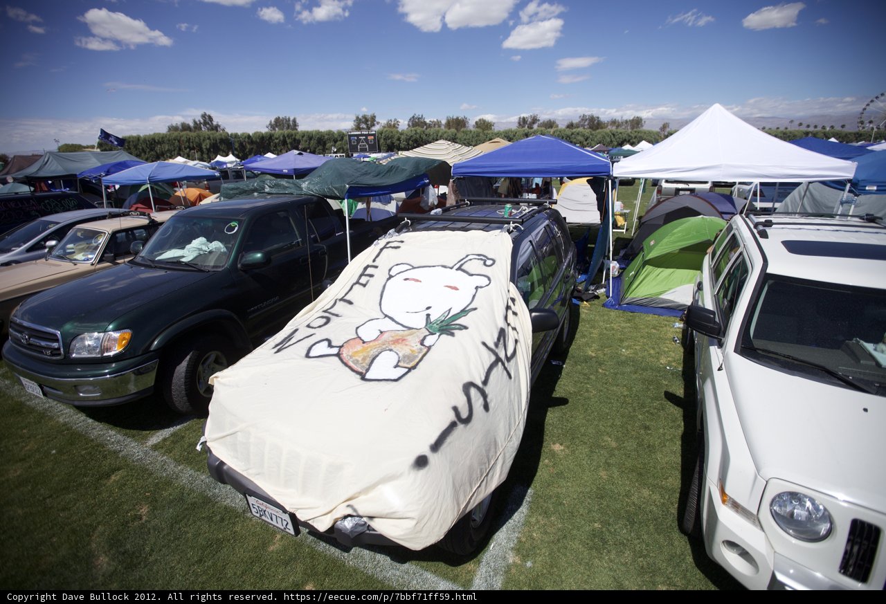 Hello Kitty Car in Coachella Field