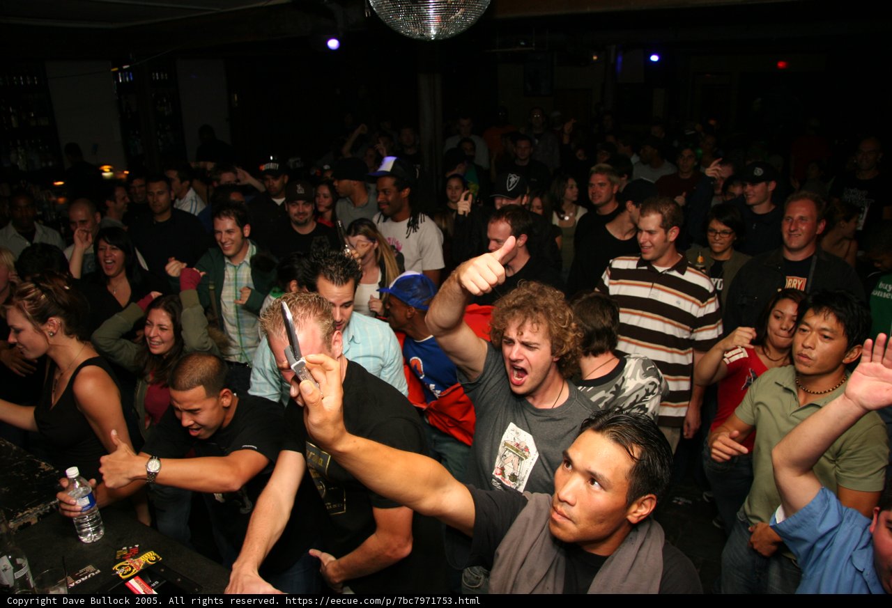 Partygoers under the Disco Ball