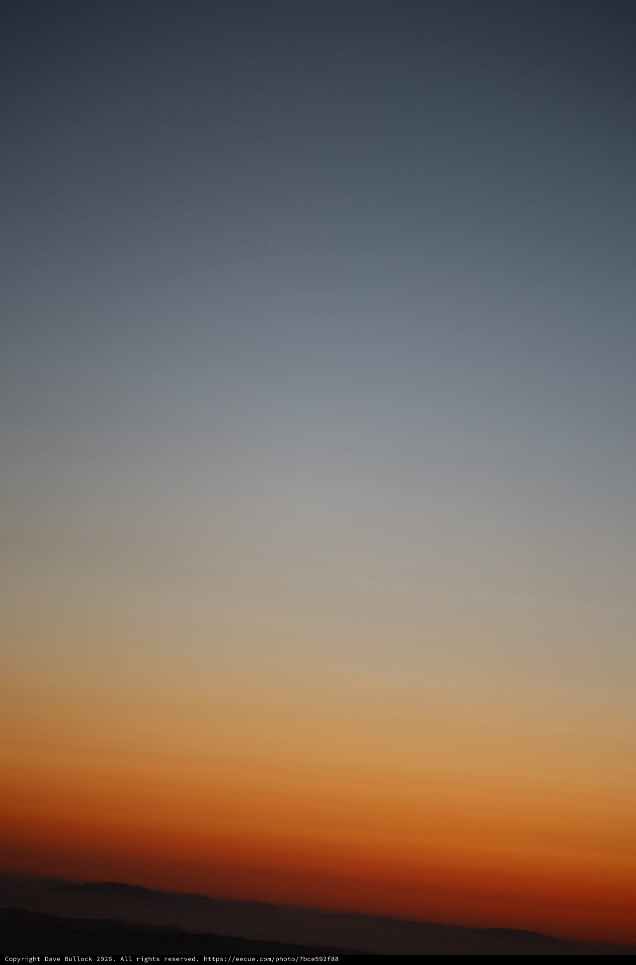 Twilight Gradient Over Mount Diablo Silhouette