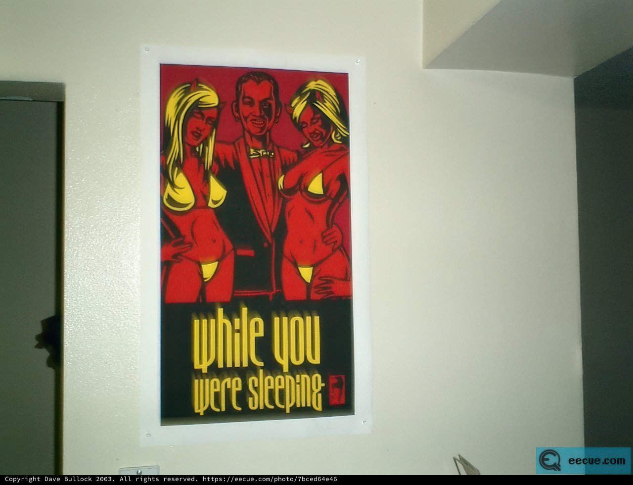 While You Were Sleeping" Poster Adorns Modern Art Gallery Wall
