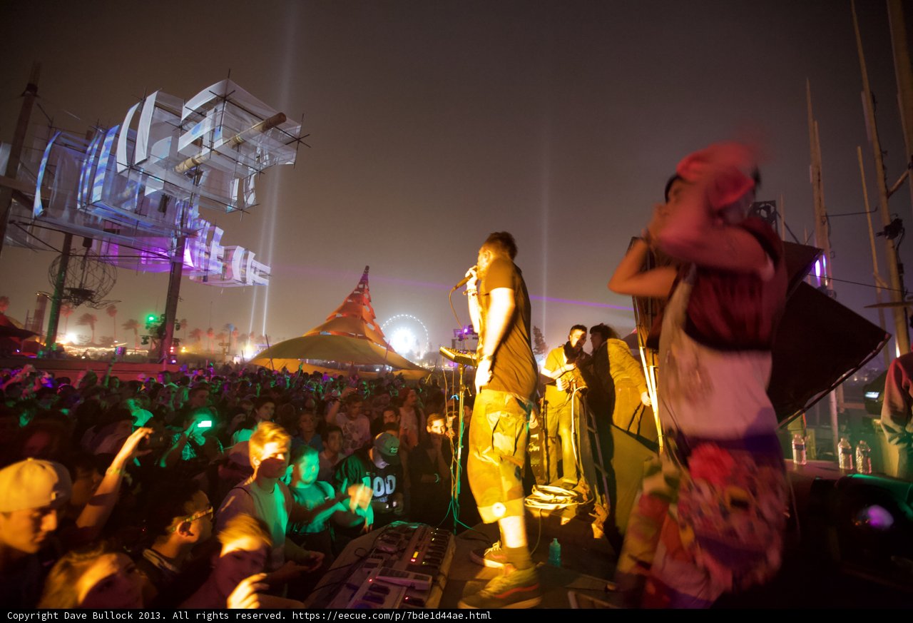 Coachella Night Sky Illuminated by the Crowd
