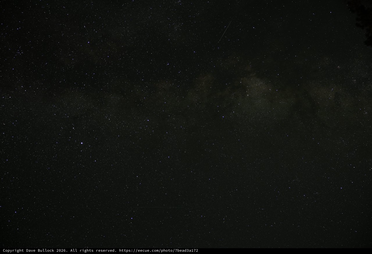 Milky Way Arches Over Lassen Volcanic Night Sky