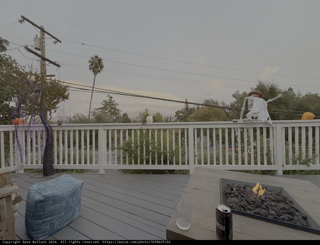Evening Deck Gathering with Fire Pit