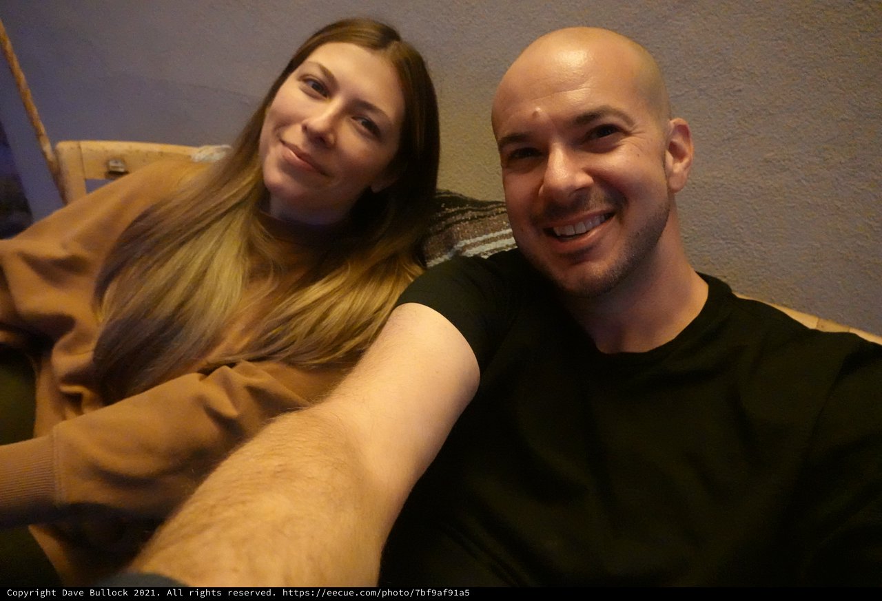 Cozy Evening Selfie on the Couch