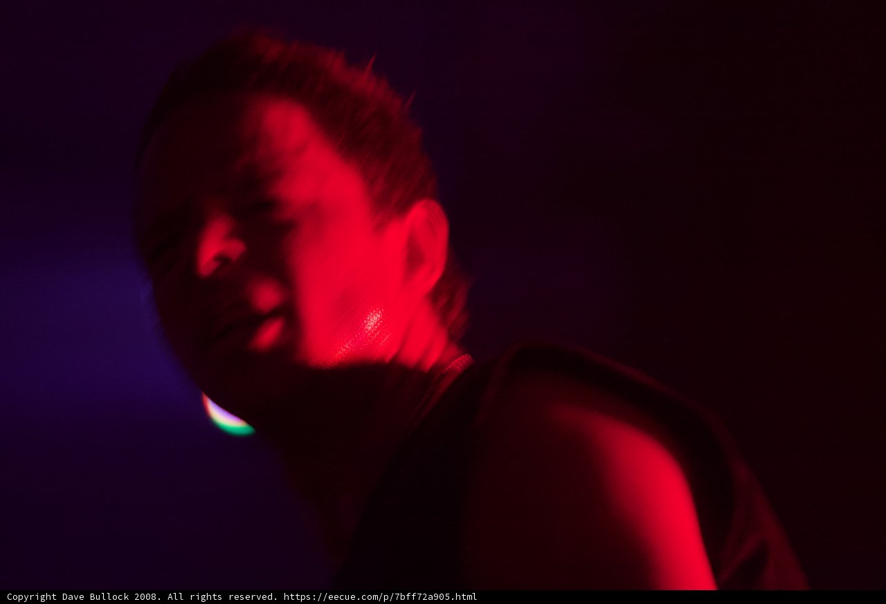 Red Lights on His Face