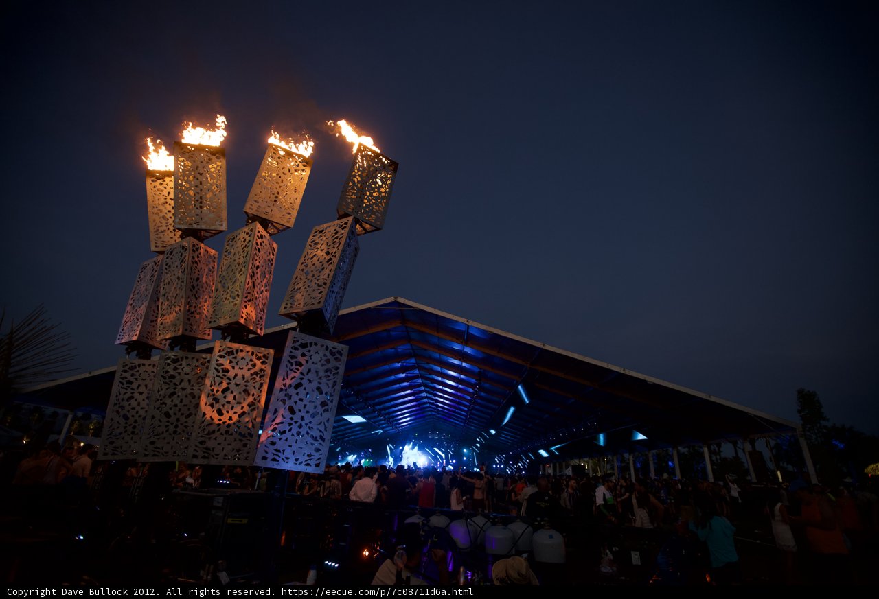 Fiery Urban Sculpture Lights Up Coachella Night Sky