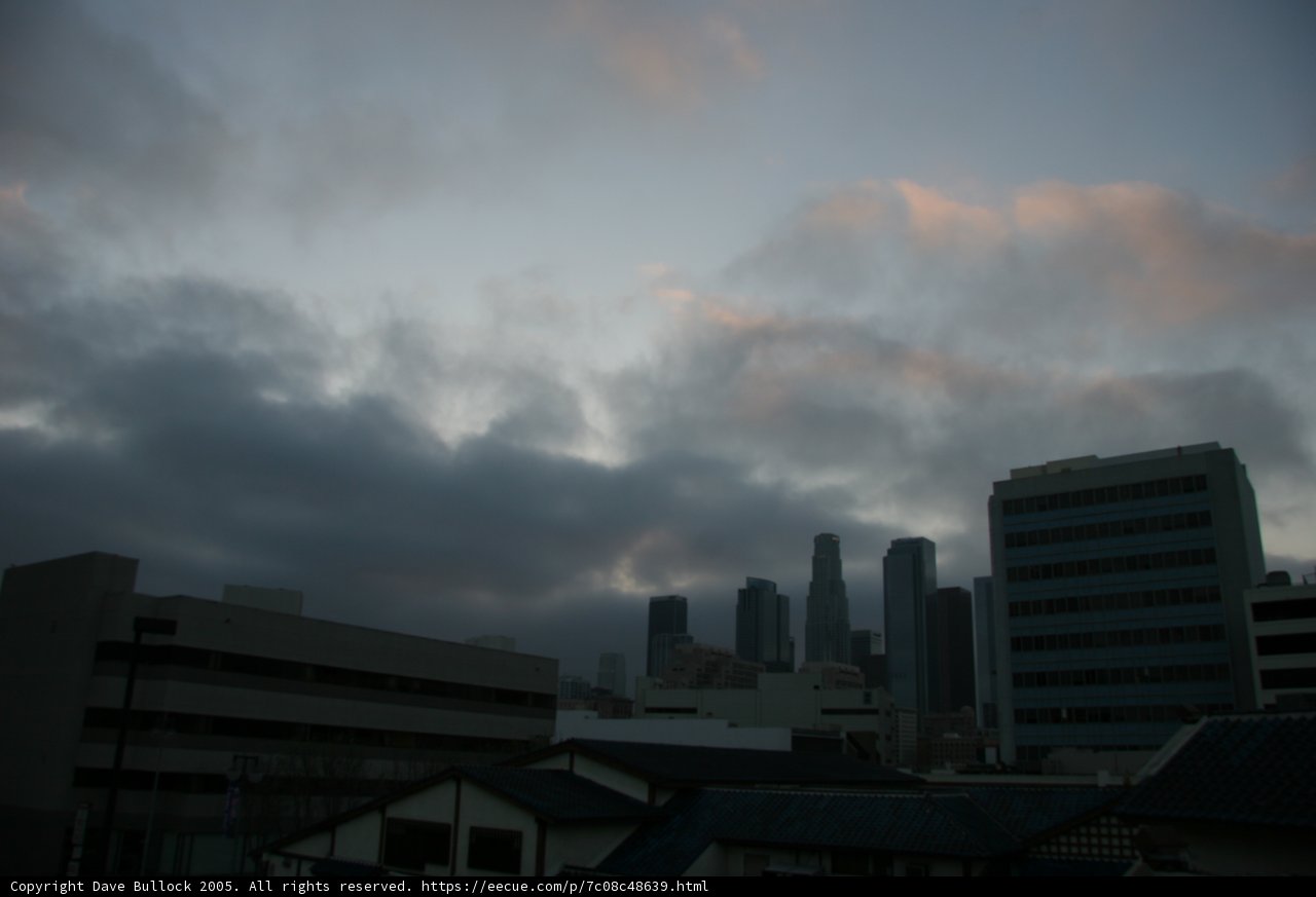 Los Angeles' Metropolis Skyline at Sunset