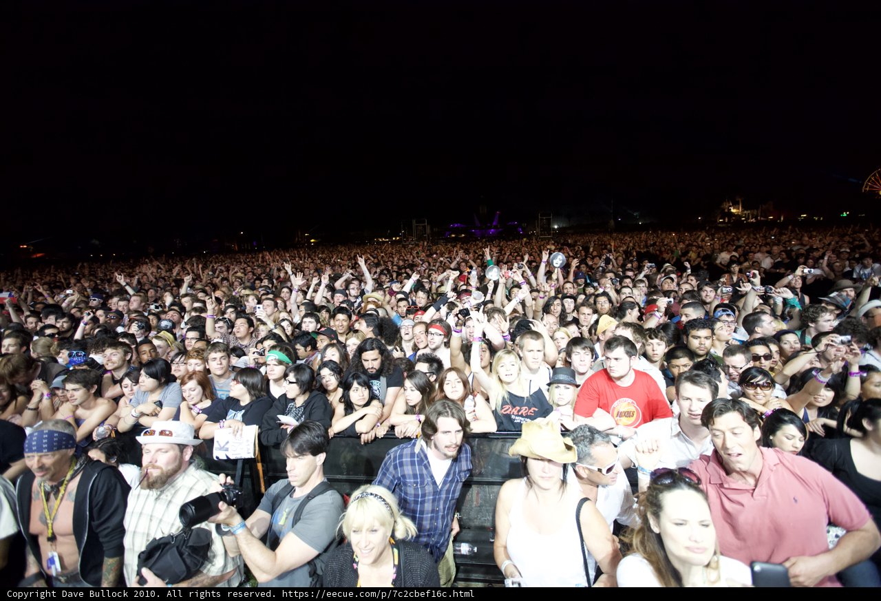 Nighttime Concert Crowd