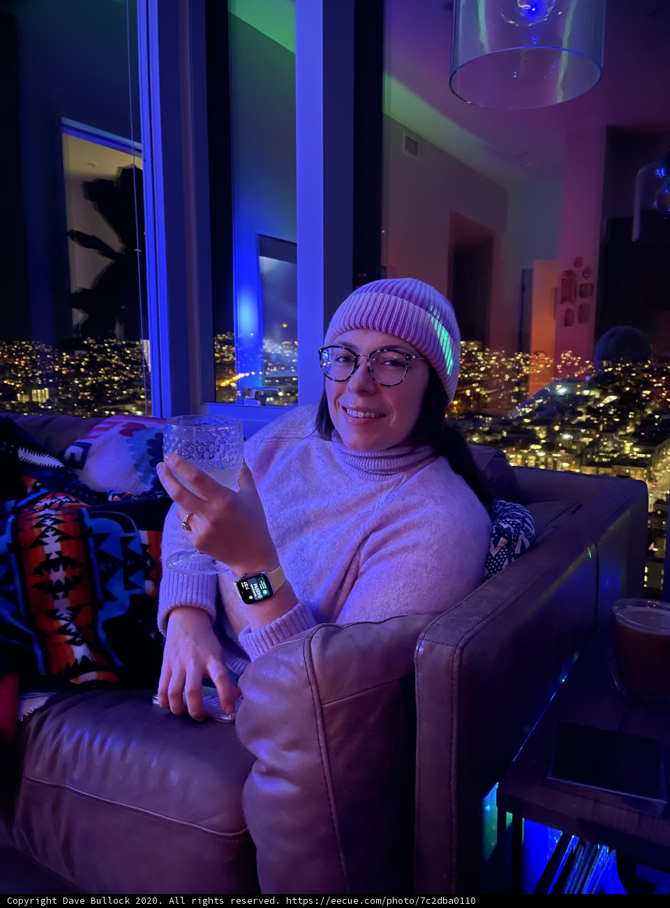 A cozy evening on the blue couch