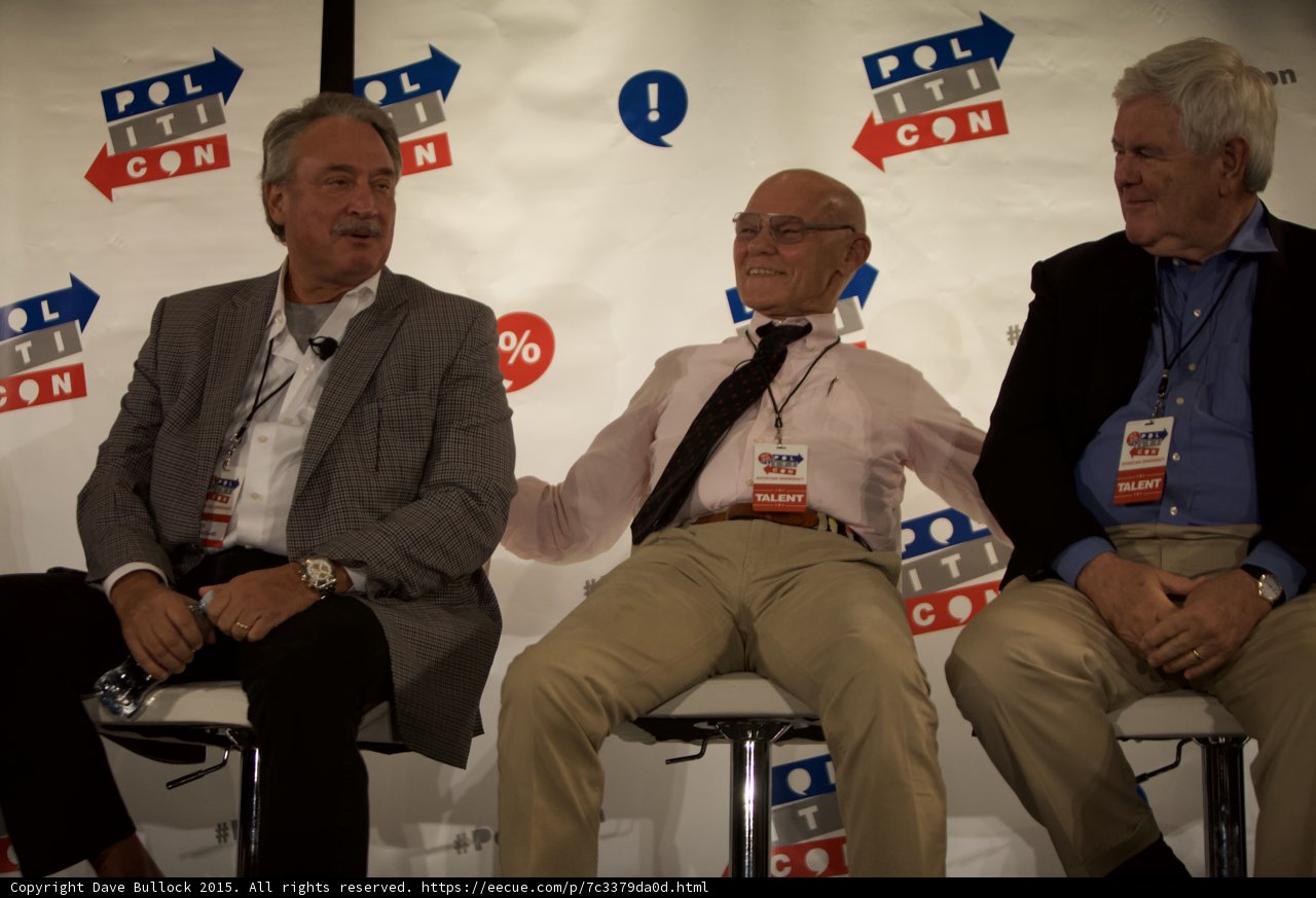 Three Men in Suits at Politicon Conference