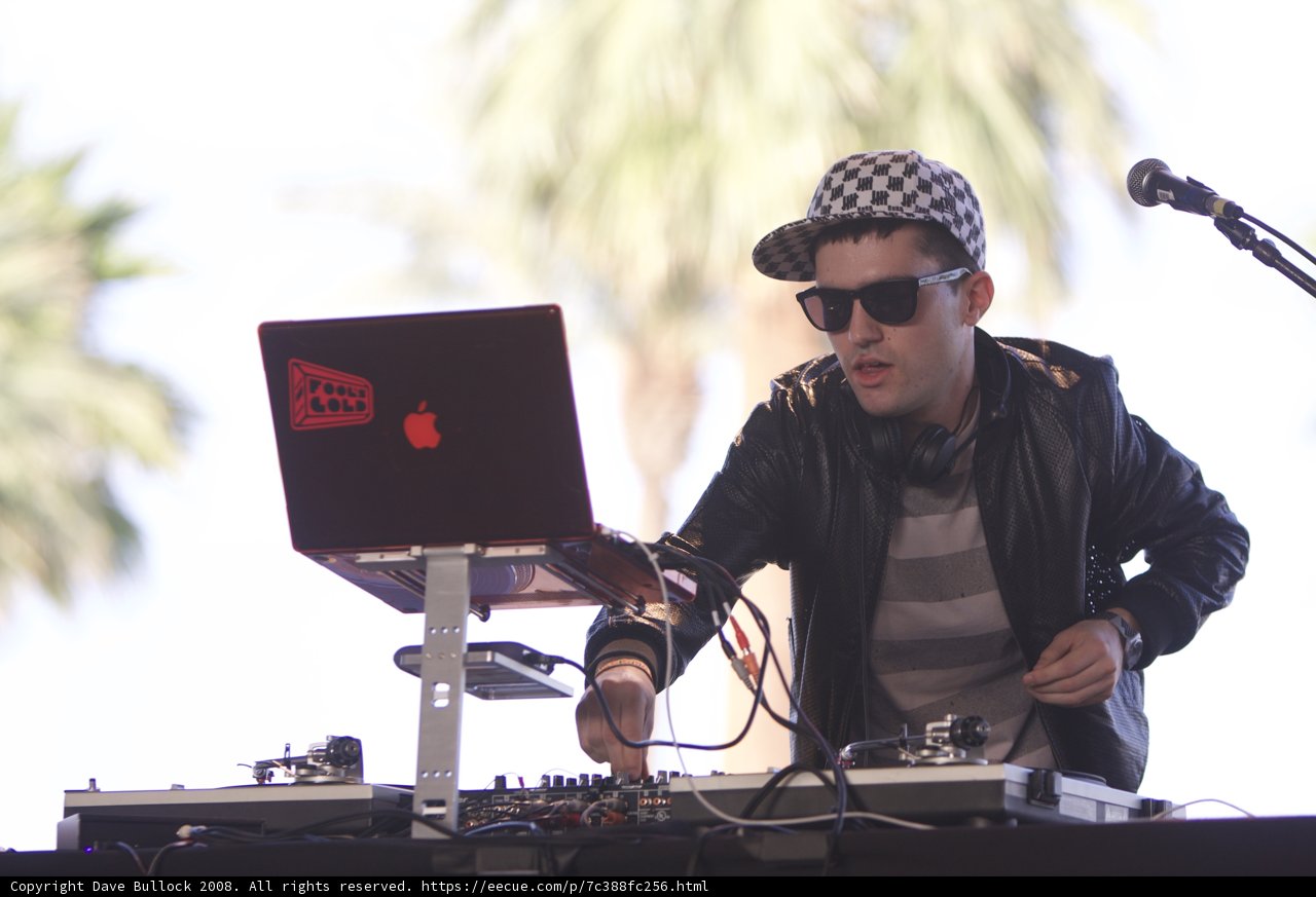 A-Trak getting ready to spin at Coachella 2008
