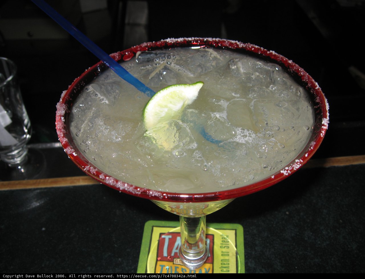Blue Straw Cocktail