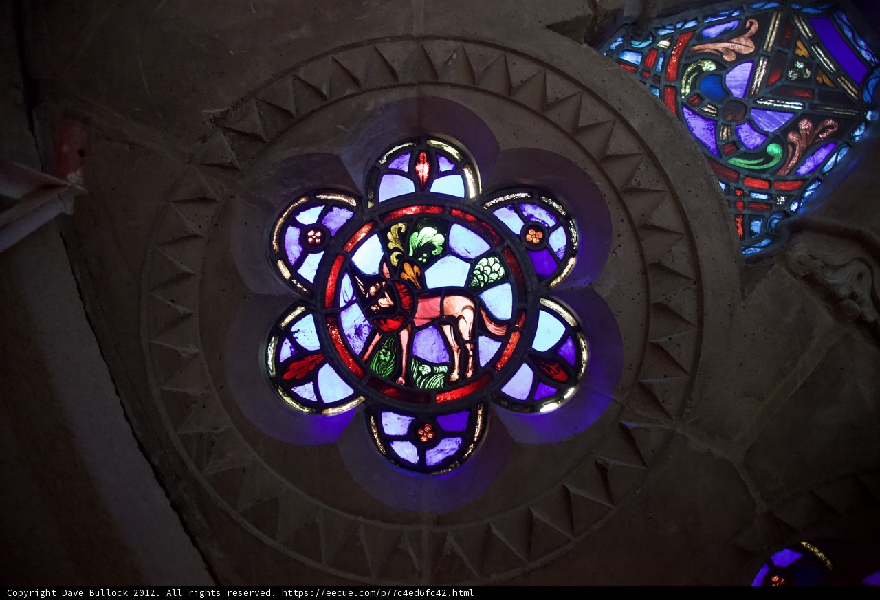 The Beautiful Stained Glass Window of the Cathedral of the Holy Cross