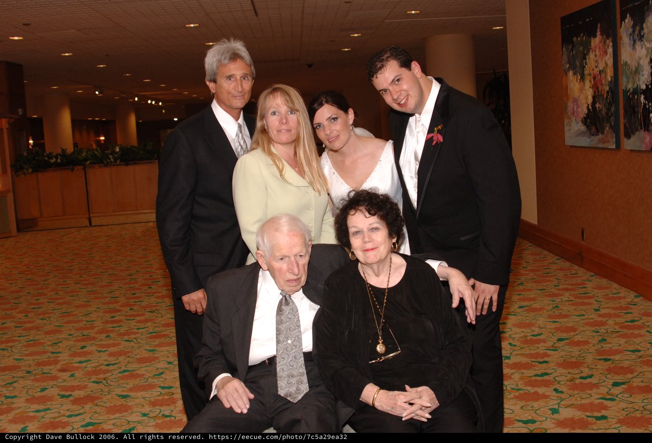 Multi-Generational Family Portrait at Wedding Celebration