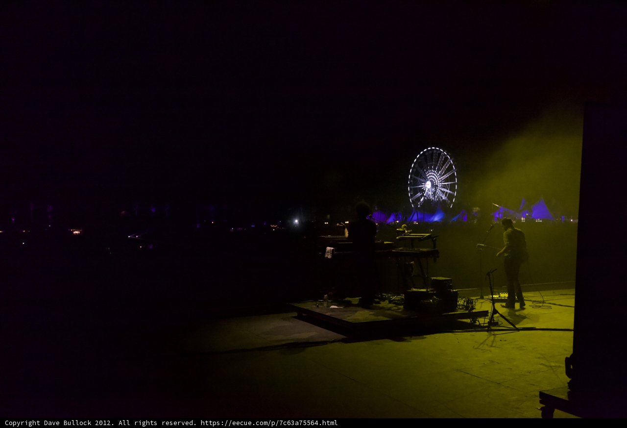 Nighttime Concert Fun at Coachella with the Ferris Wheel Spinning