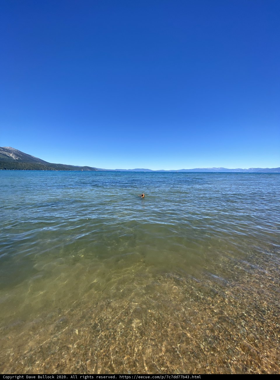 Serene Lake Tahoe with Majestic Mountains