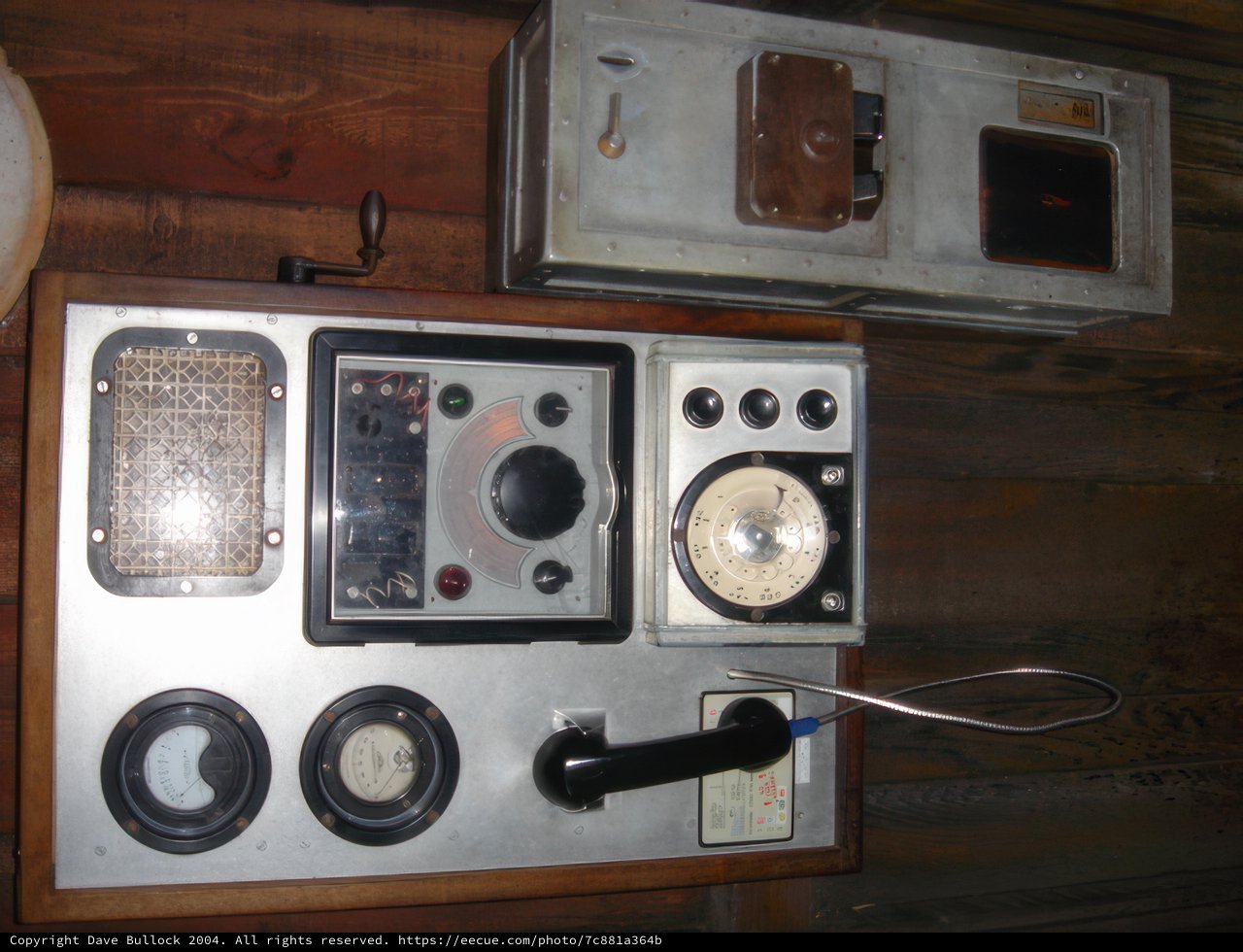 Vintage Electronics on Wooden Table