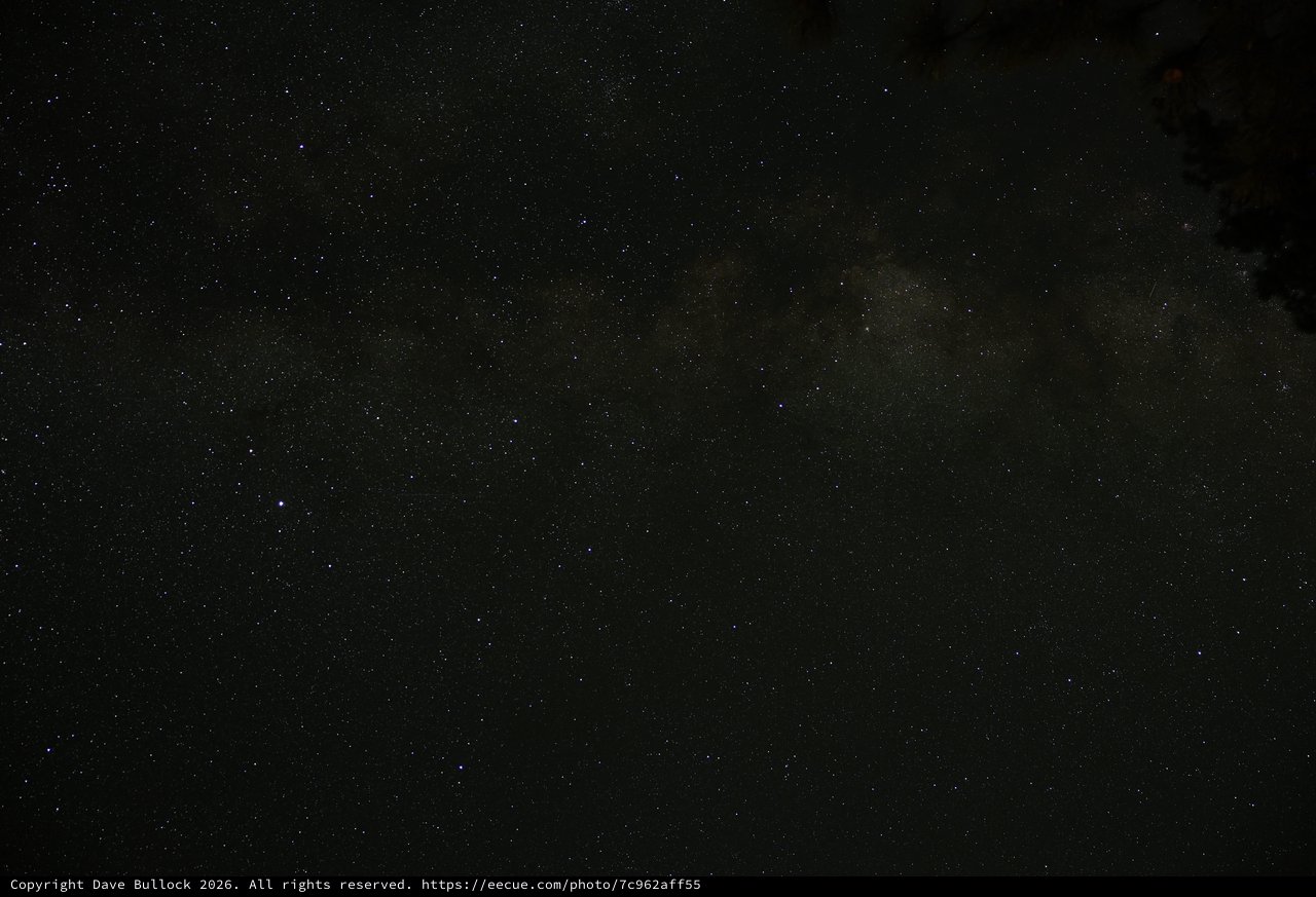 Milky Way Arches Over Lassen Volcanic Night Sky