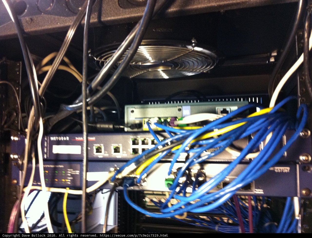 Rack of Computer Hardware and Wiring