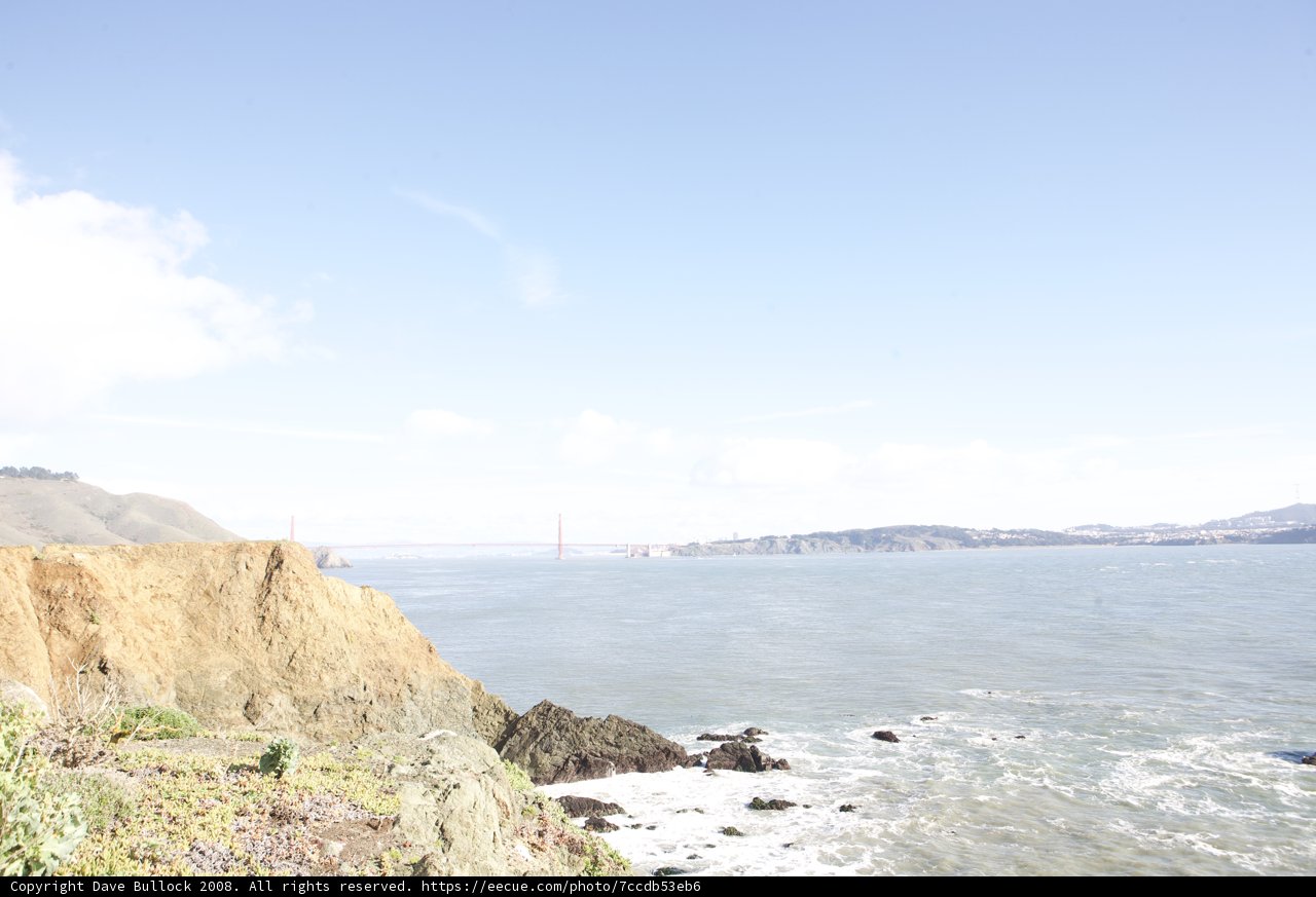 A Majestic View of the Golden Gate Bridge from the Cliff
