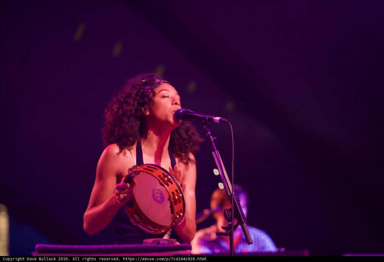 Corinne Bailey Rae rocks the stage with her drumming skills at Coachella