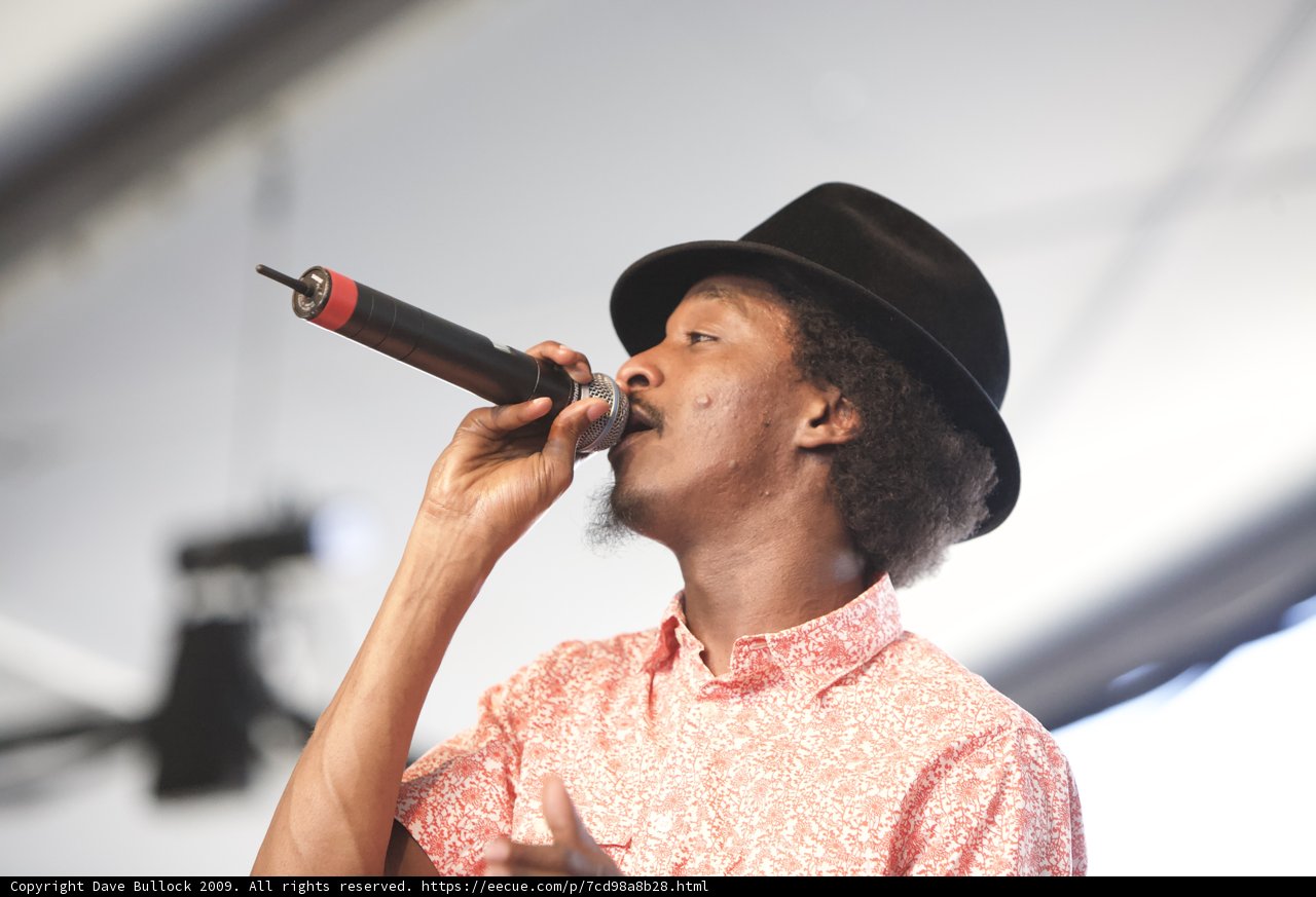 K'naan Warsame giving a solo performance at Coachella 2009