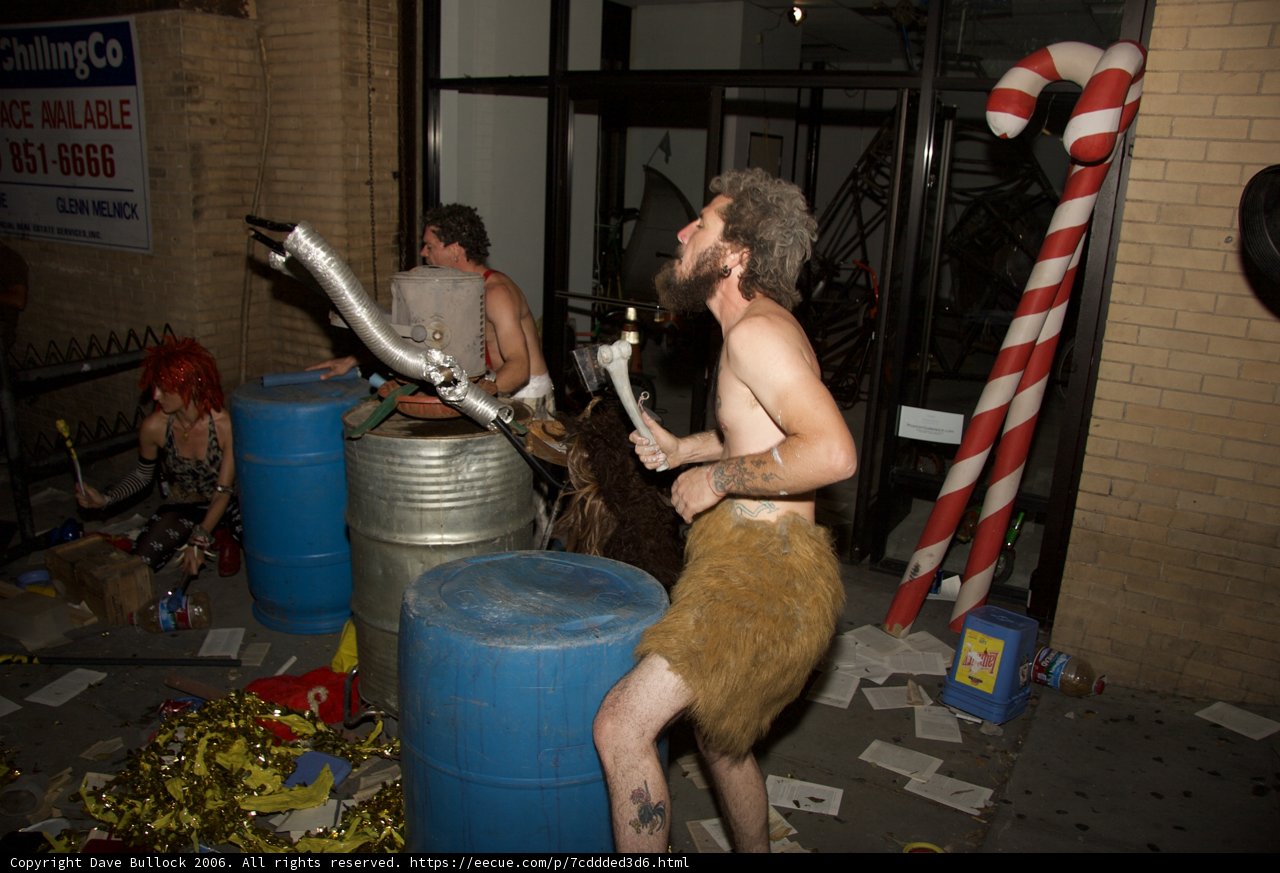 Costumed Man at Urban Factory