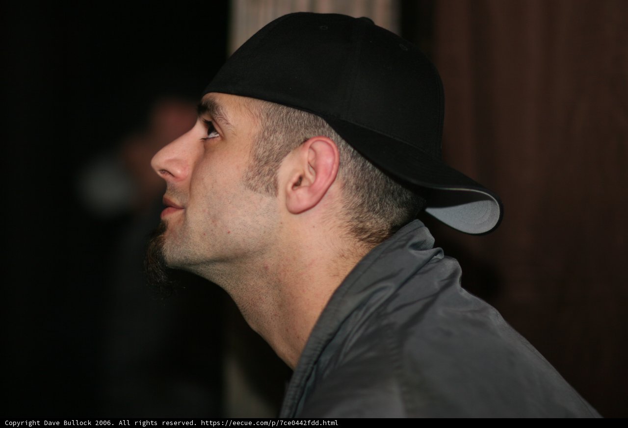Hat-wearing Man at Samurai Sundaze Bday Party