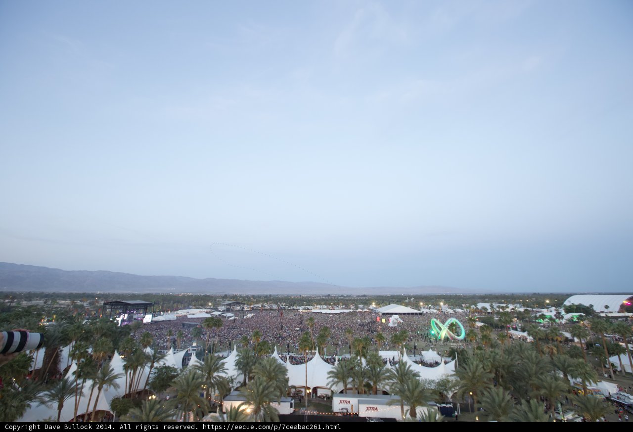Aerial View of Coachella Festival