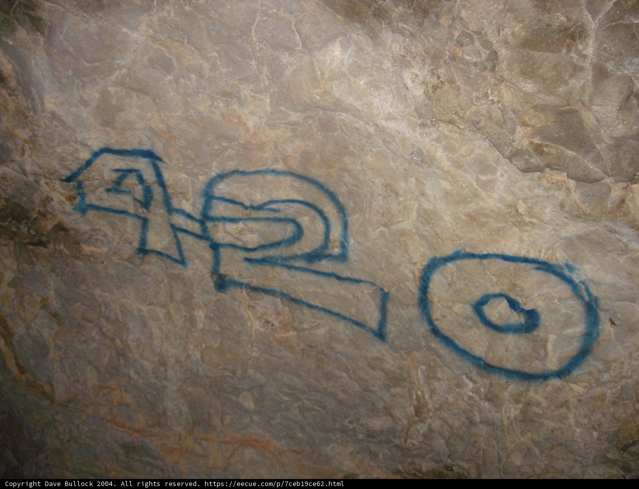 A Graffiti-Covered Rock