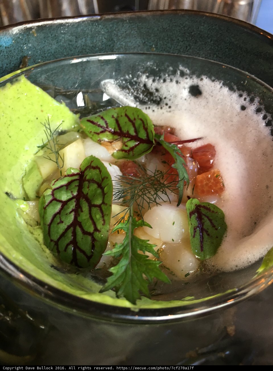 Herb-infused Dish with Green Sauce