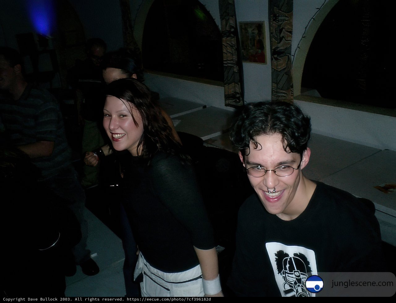 Smiling Couple in Night Club