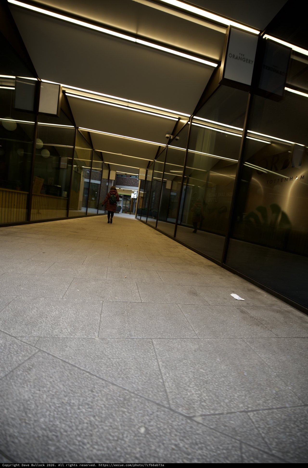 Modern Underground Transit Station Corridor at Night