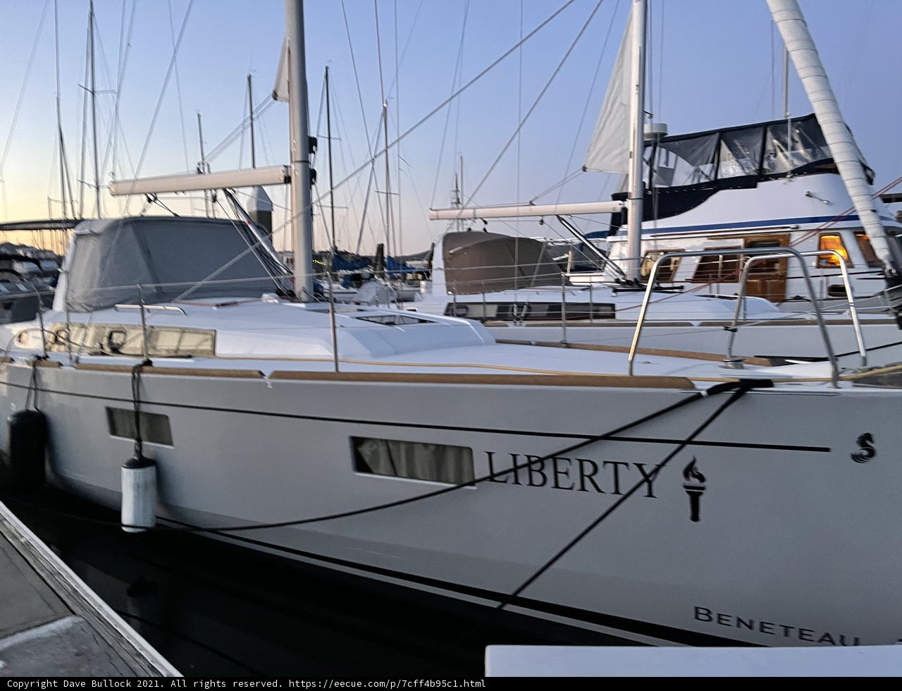 Serene Sailboat in Sausalito Harbor